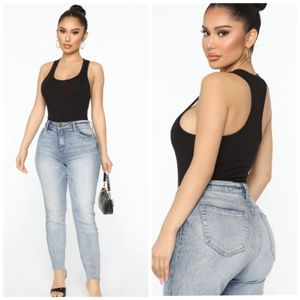 BASIC TANK BODYSUIT. FASHIONNOVA